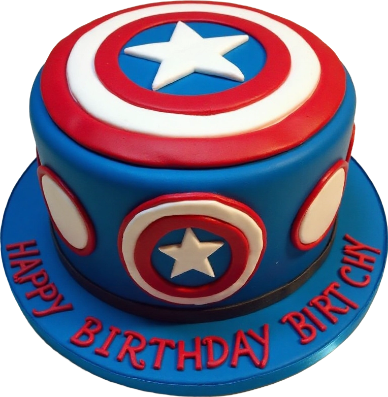 Captain America Birthday Cake